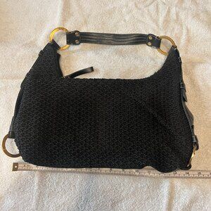 Black Fabric Shoulder Bag - The Sak